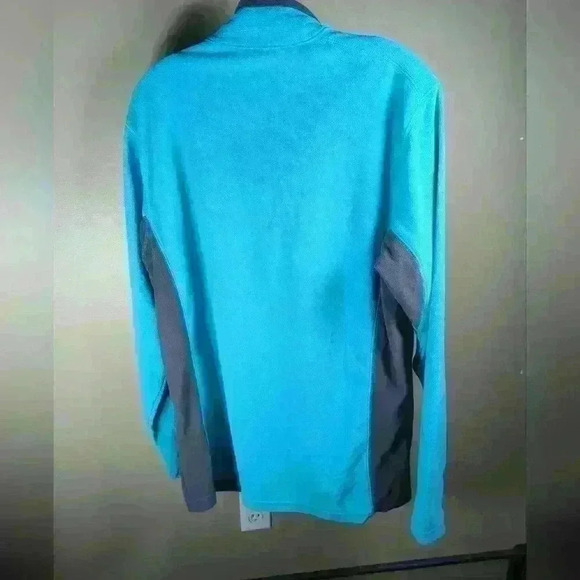 Columbia Men's Pine Ridge Half Zip Fleece Pullover Cyan Blue - Size  Medium - Picture 2 of 10